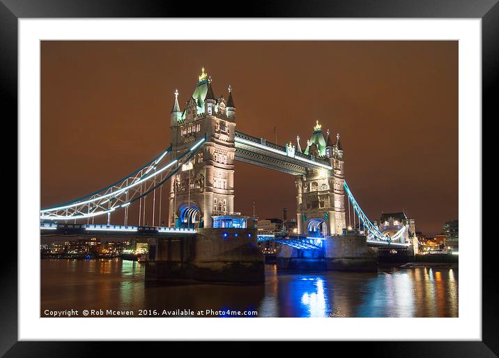 Tower Bridge,London Framed Mounted Print by Rob Mcewen