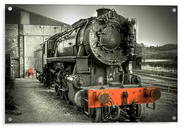 The Old Engine Acrylic by Jim kernan