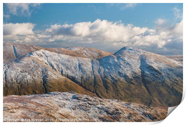 The Kentmere Pikes, Cumbria Print by Rob Mcewen