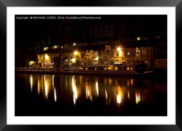 WaterWitch Canalside Pub Framed Mounted Print by MICHAEL YATES
