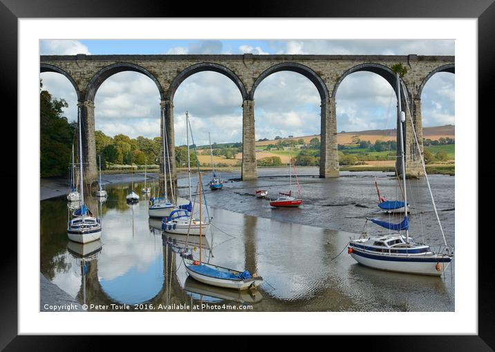 St Germans Viaduct,Cornwall  Framed Mounted Print by Peter Towle