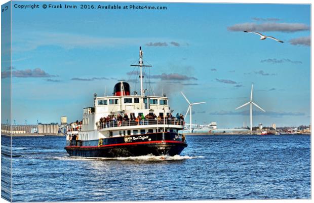 Mersey Ferryboat, Royal Daffodil on the Mersey. Canvas Print by Frank Irwin