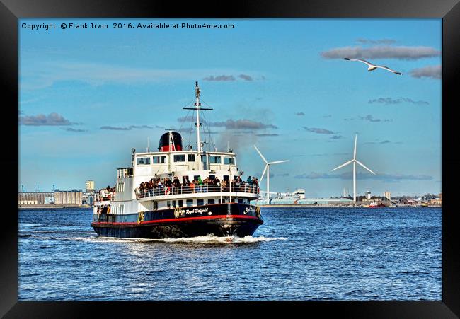 Mersey Ferryboat, Royal Daffodil on the Mersey. Framed Print by Frank Irwin