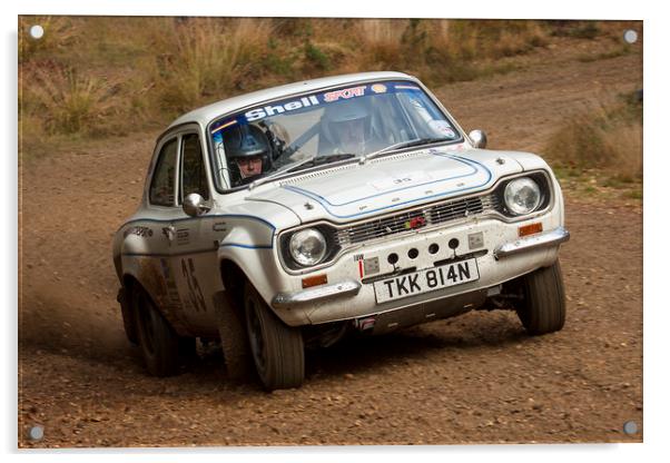 Ford Escort Classic Rally Car Acrylic by Oxon Images