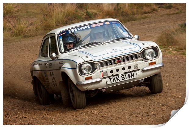 Ford Escort Classic Rally Car Print by Oxon Images