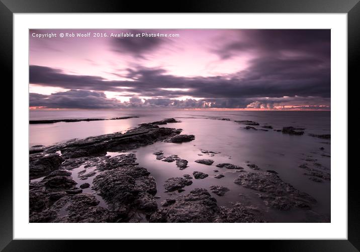 Purple Rise at the Naze Framed Mounted Print by Rob Woolf