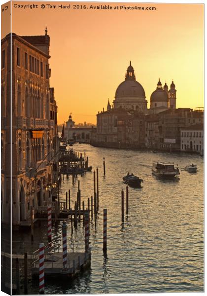 Morning Traffic in Venice Canvas Print by Tom Hard
