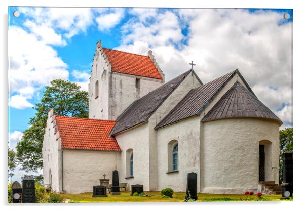 Ravlunda church in Sweden Acrylic by Antony McAulay