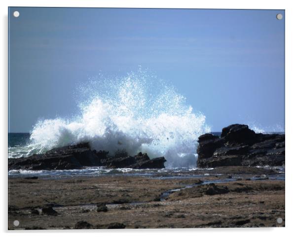 Waves Crashing Acrylic by james balzano, jr.