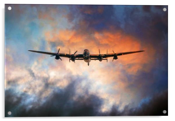 The Lancaster Bomber Acrylic by J Biggadike