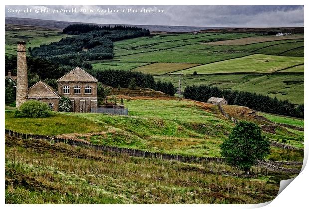 Old Pumphouse on Blanchland Moor Print by Martyn Arnold