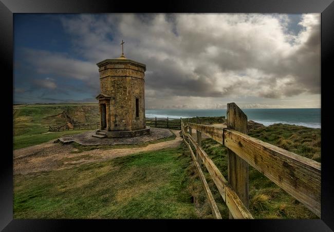 The storm tower Bude Framed Print by Eddie John