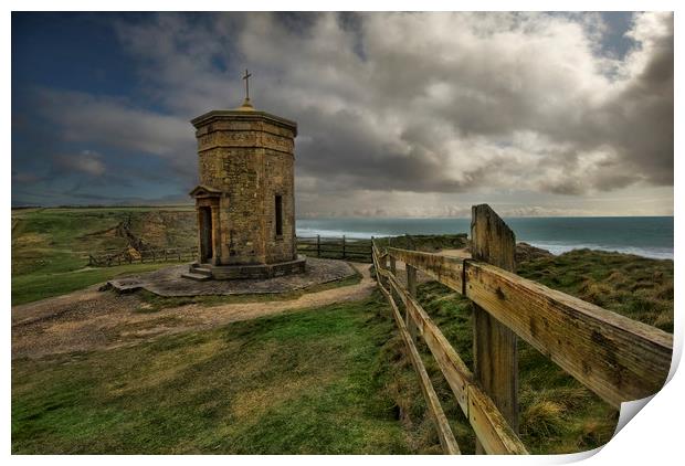 The storm tower Bude Print by Eddie John