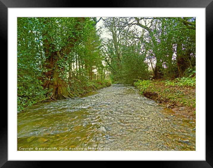 river bed Framed Mounted Print by paul ratcliffe