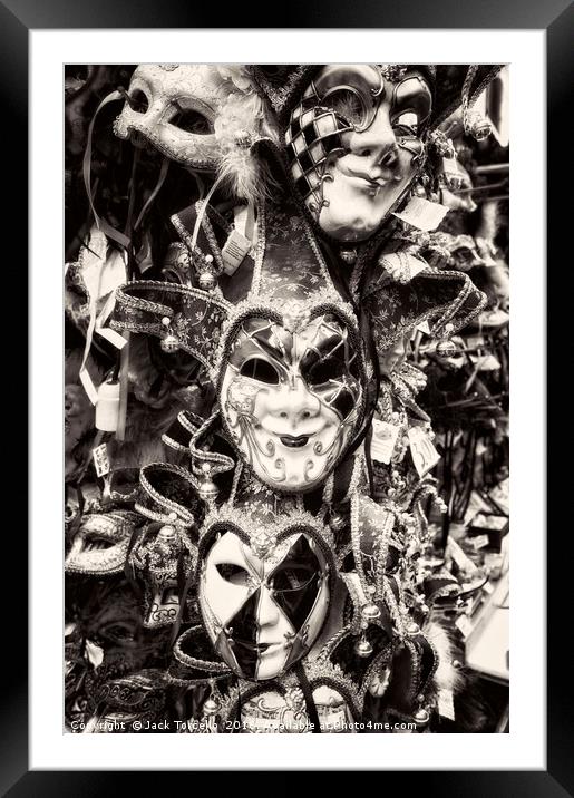 Masks masks masks! Framed Mounted Print by Jack Torcello