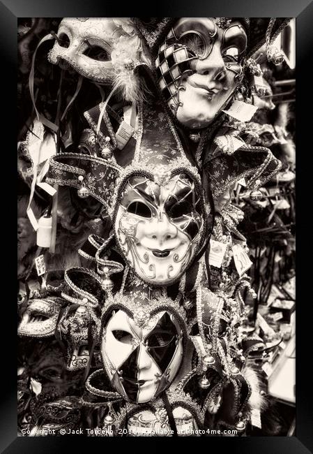 Masks masks masks! Framed Print by Jack Torcello