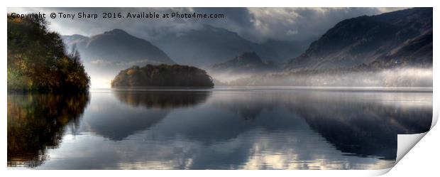 Derwent Water Mist and Sunlight Print by Tony Sharp LRPS CPAGB