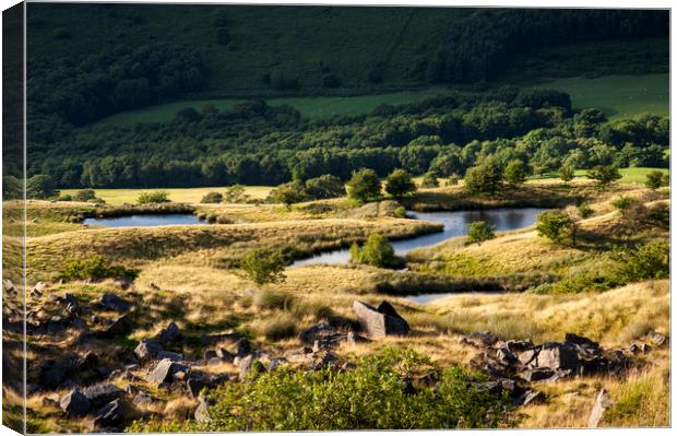 Pools below Coombes edge Canvas Print by Andrew Kearton