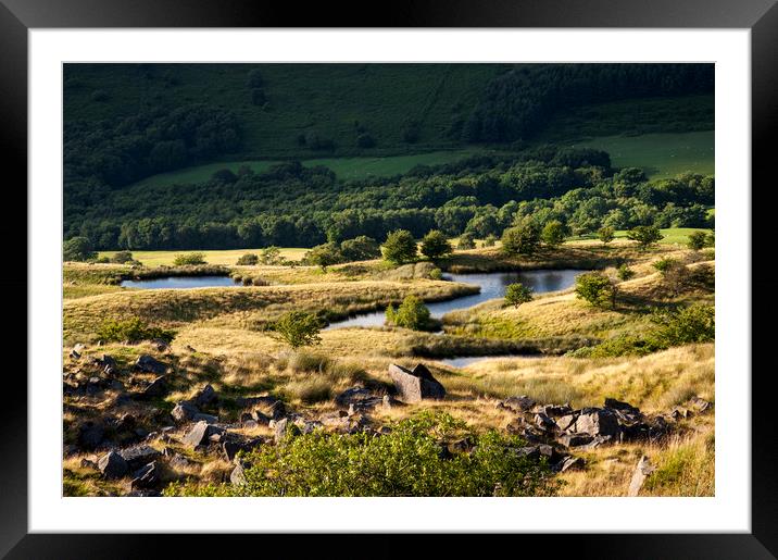 Pools below Coombes edge Framed Mounted Print by Andrew Kearton