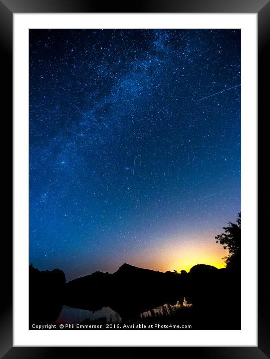 The Milky Way Framed Mounted Print by Phil Emmerson
