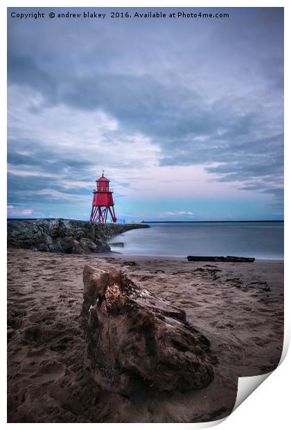 Littlehaven and the Groyne Print by andrew blakey