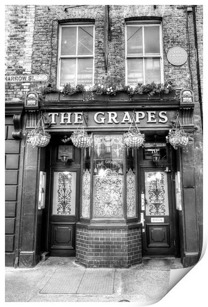 The Grapes Pub London Print by David Pyatt