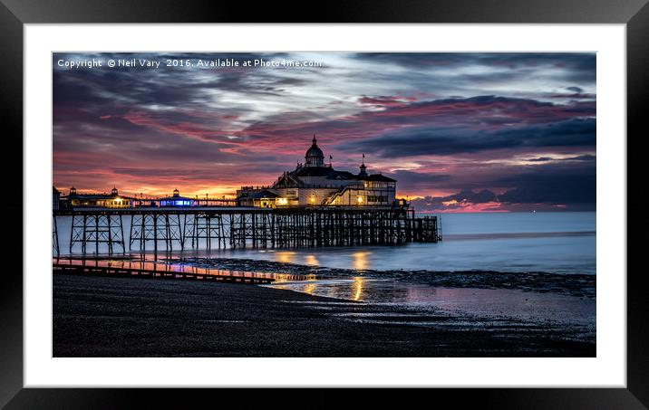 Sunrise Over The Pier Framed Mounted Print by Neil Vary