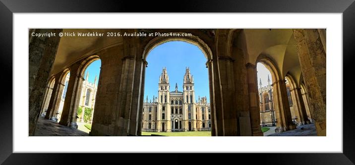 Oxford in panorama Framed Mounted Print by Nick Wardekker