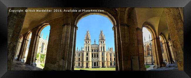 Oxford in panorama Framed Print by Nick Wardekker