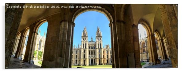 Oxford in panorama Acrylic by Nick Wardekker