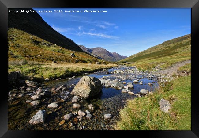 Lake District stream Framed Print by Matthew Bates