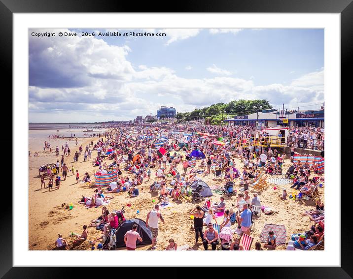 Summer Fun at Cleethorpes Beach Framed Mounted Print by P D