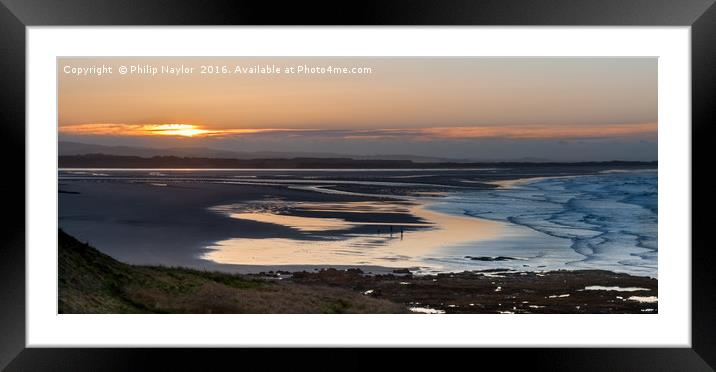 Bamburgh Sunset Framed Mounted Print by Naylor's Photography