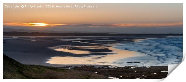 Bamburgh Sunset Print by Naylor's Photography