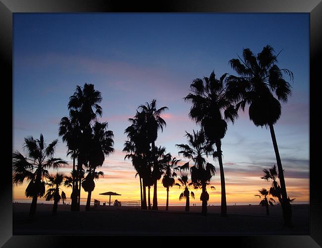 Santa Monica Sunset Framed Print by Mark Burnett