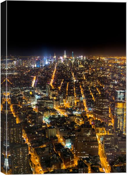 Midtown view from Freedom Tower New York Canvas Print by Greg Marshall