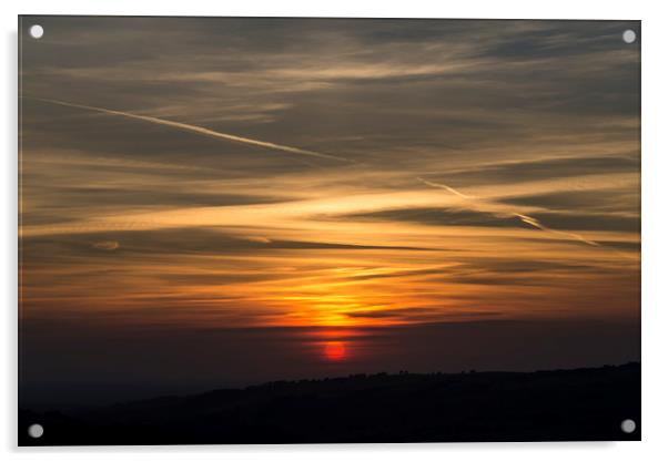 Deep red sunset Acrylic by Andrew Kearton