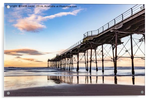 Saltburn in the afternoon light  Acrylic by keith sayer