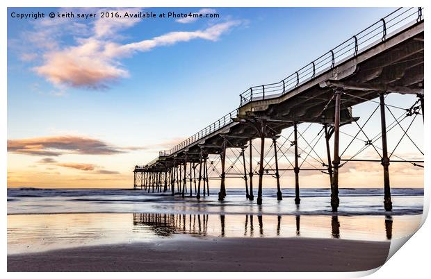 Saltburn in the afternoon light  Print by keith sayer