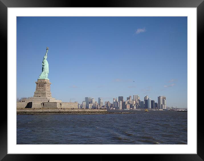 New York Skyline Framed Mounted Print by Mark Burnett