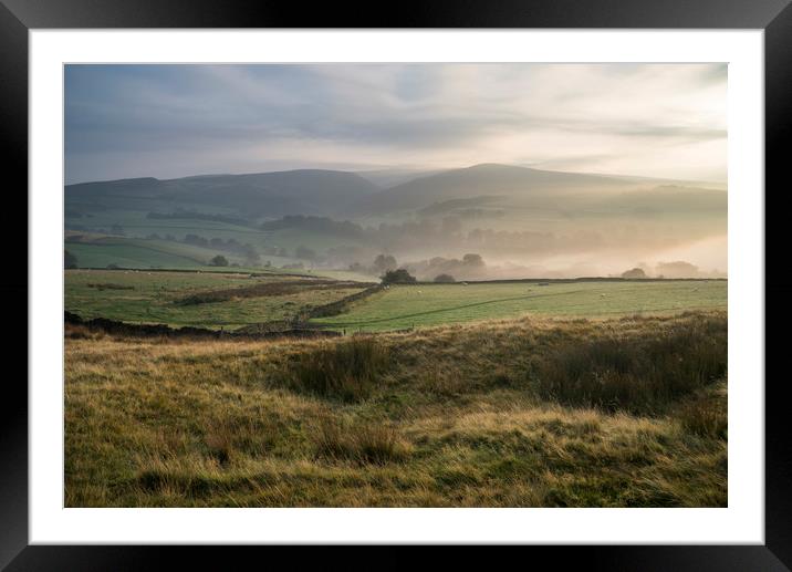 High Peak dawn Framed Mounted Print by Andrew Kearton