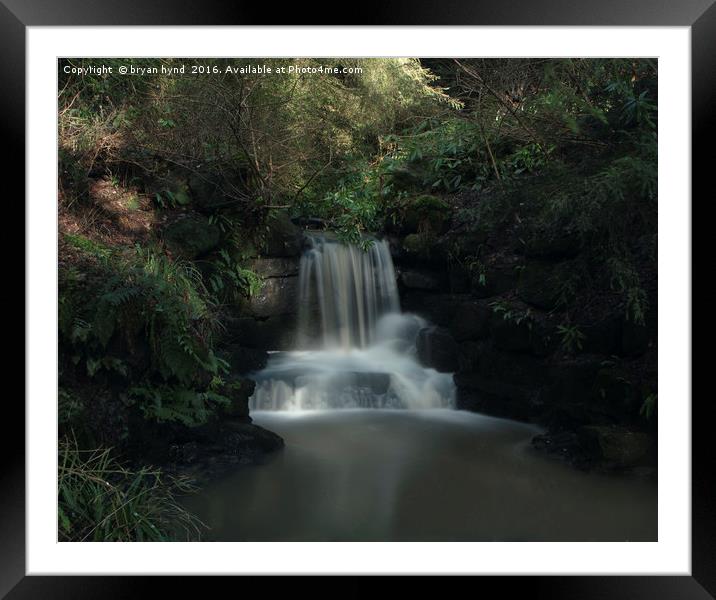 Pittencreiff Park Waterfall Framed Mounted Print by bryan hynd