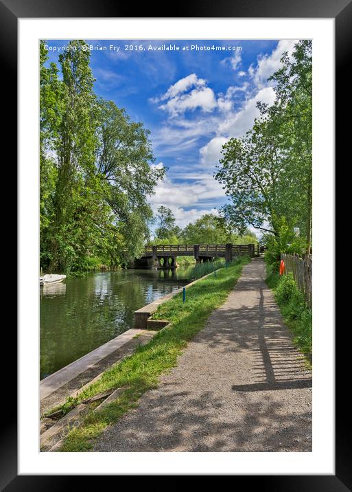 Towpath Framed Mounted Print by Brian Fry