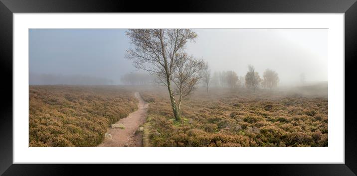 Mist drifting over the moors Framed Mounted Print by Andrew Kearton