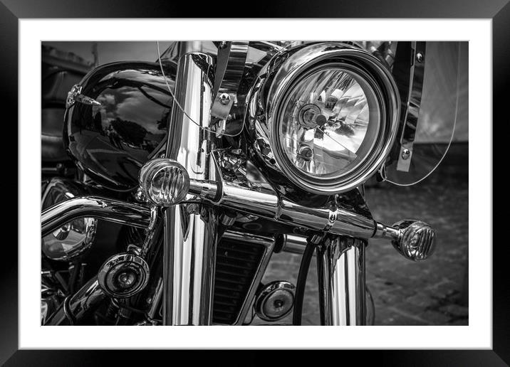 Chrome Motorcycle  Framed Mounted Print by Mick Sadler ARPS