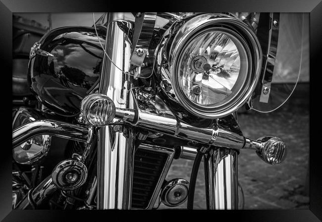 Chrome Motorcycle  Framed Print by Mick Sadler ARPS
