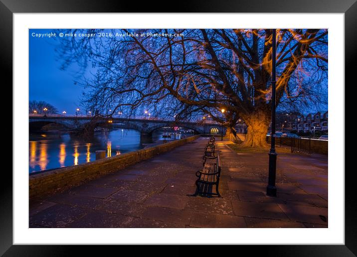 Kew bridge early morning Framed Mounted Print by mike cooper