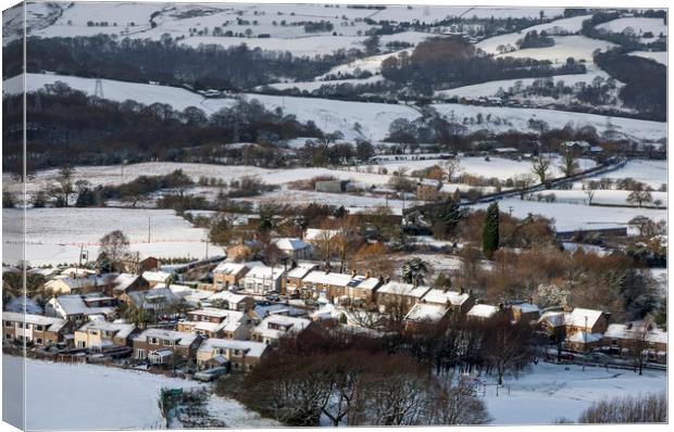 Village in the snow Canvas Print by Andrew Kearton