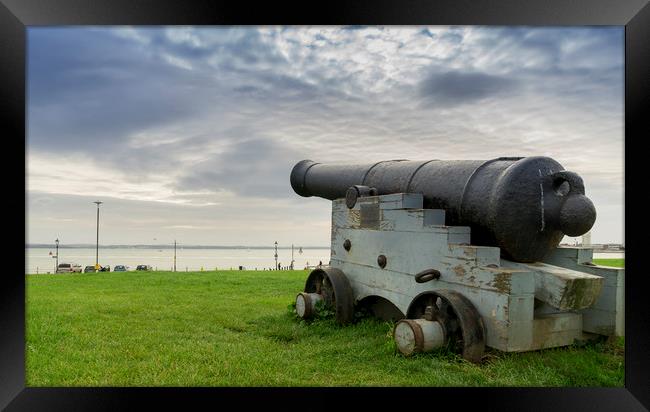 Portsmouth Cannon Framed Print by Rob Camp