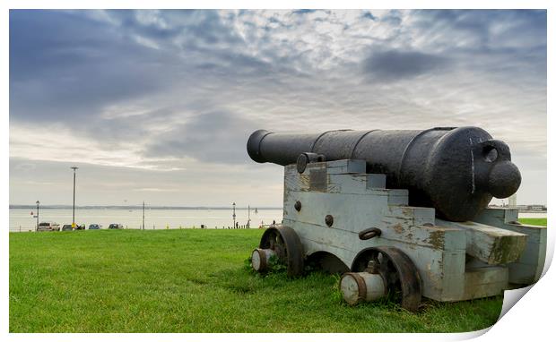 Portsmouth Cannon Print by Rob Camp